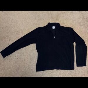 Columbia Womens Black Quarter Zip Fleece‎ Pullover Mock Neck Jacket XL